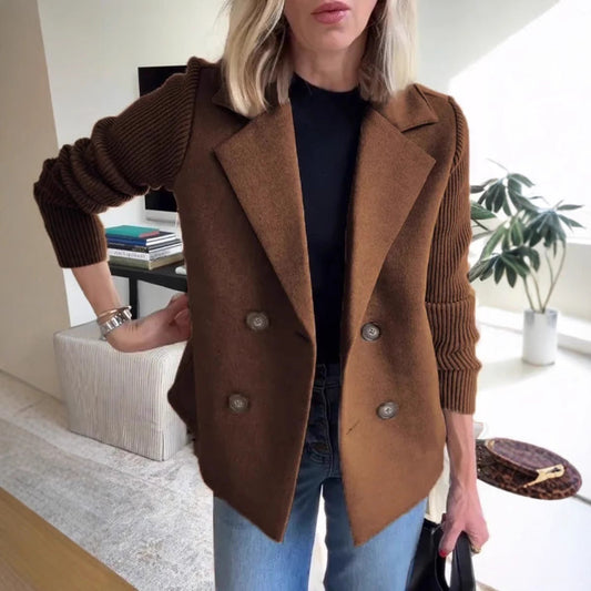Blazer oversize de mujer con doble botonadura – AURELIA