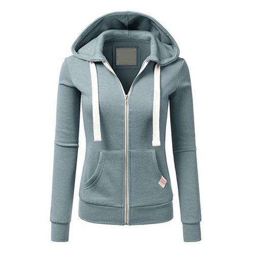 Sudadera de invierno con cremallera y estampado de cuadros para mujer – ANDREA
