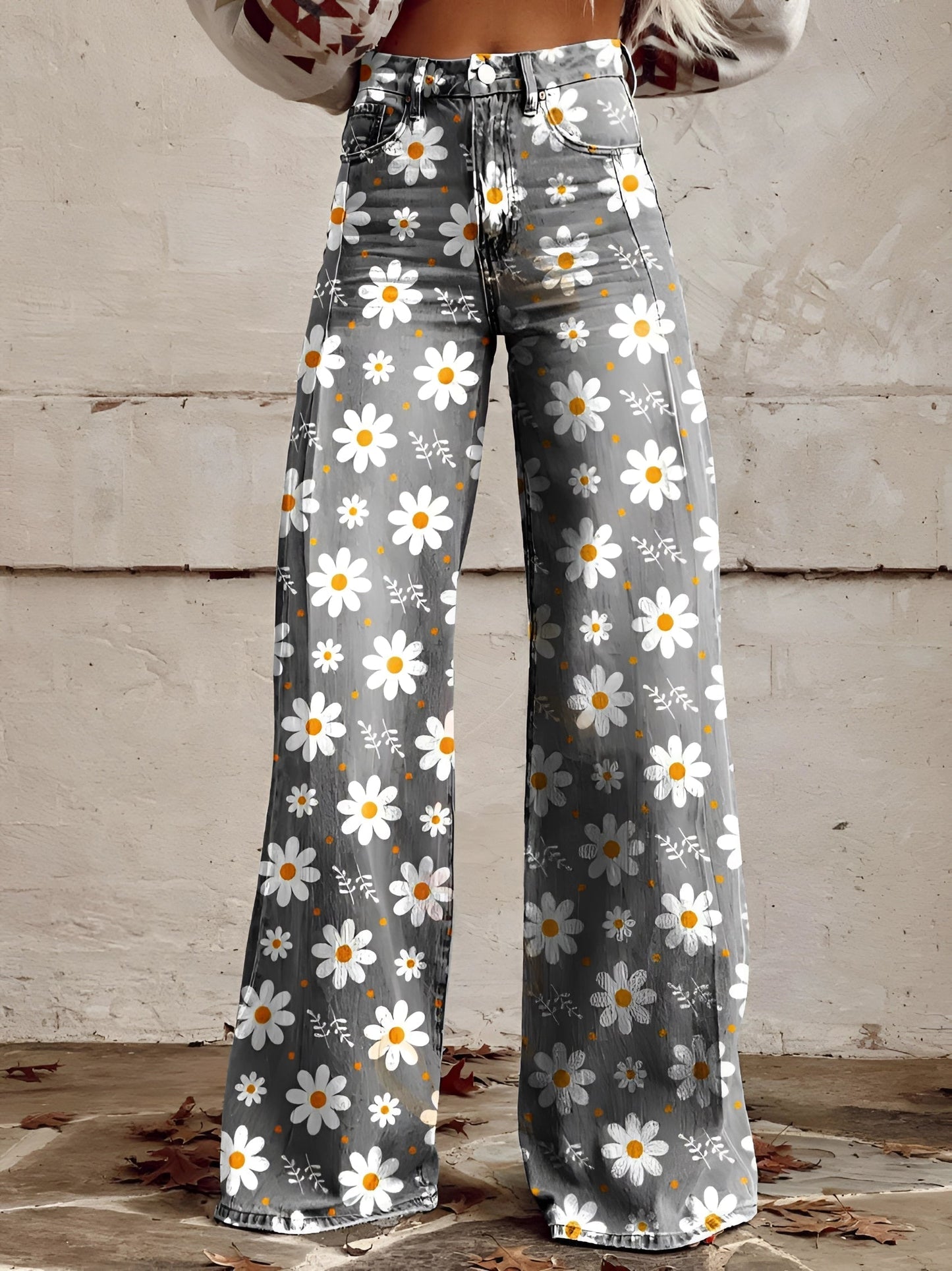 DENIVIA – Jeans de mujer acampanados de pierna ancha con corte favorecedor