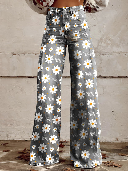 DENIVIA – Jeans de mujer acampanados de pierna ancha con corte favorecedor