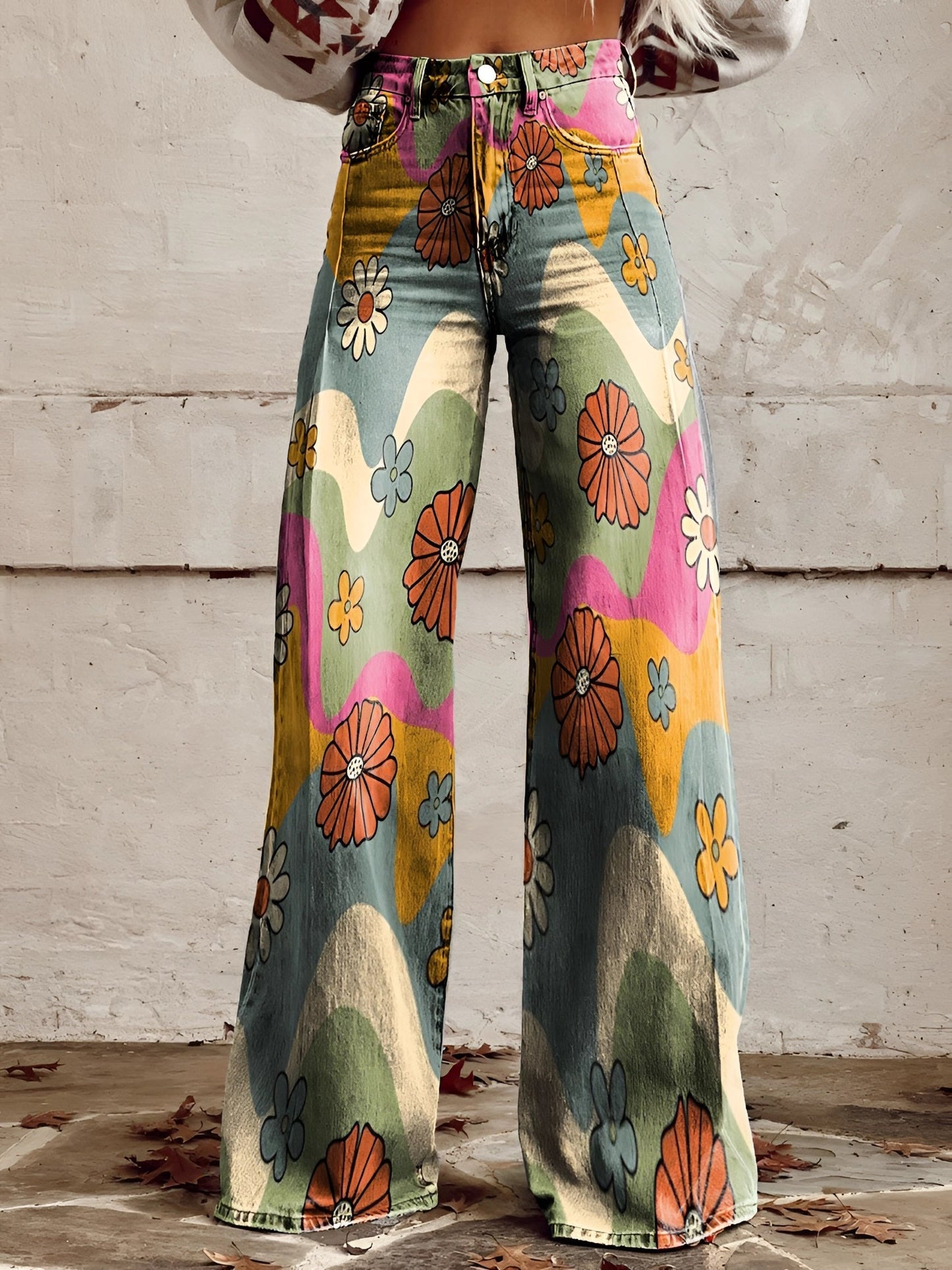 DENIVIA – Jeans de mujer acampanados de pierna ancha con corte favorecedor