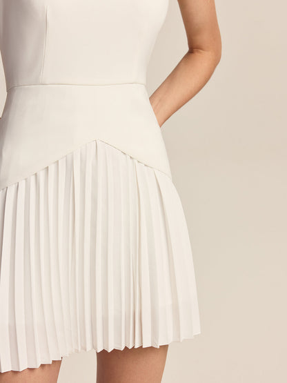 Vestido mini con dobladillo plisado – ARIA
