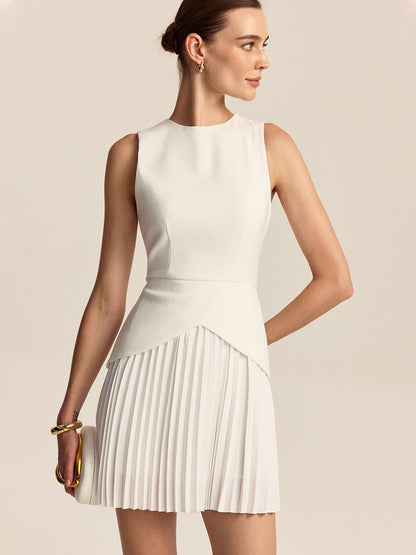 Vestido mini con dobladillo plisado – ARIA