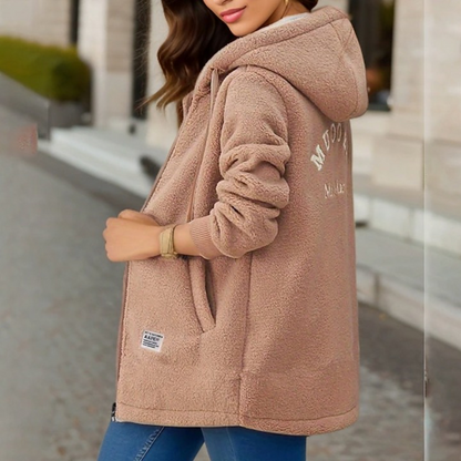ZELDE - Chaqueta de forro polar cálida y con estilo para mujeres