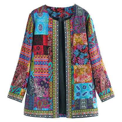 Blazer entallada con estampado artístico y acabado premium – AURELIA