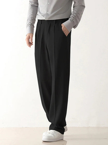 Pantalón drapeado para hombre de corte relajado – BRAYDEN