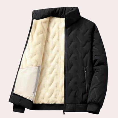 HUGO - Chaqueta gruesa de invierno con forro polar para hombre