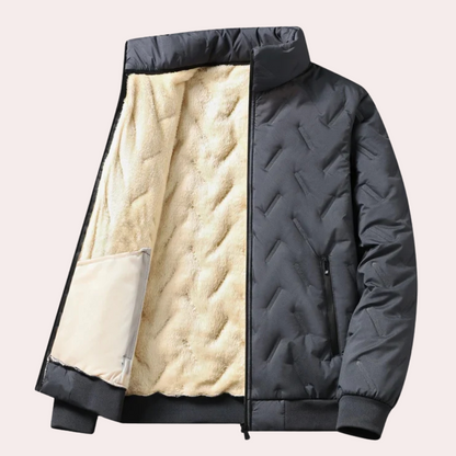 HUGO - Chaqueta gruesa de invierno con forro polar para hombre