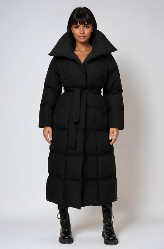 Abrigo acolchado largo de invierno para mujer – KYLENA