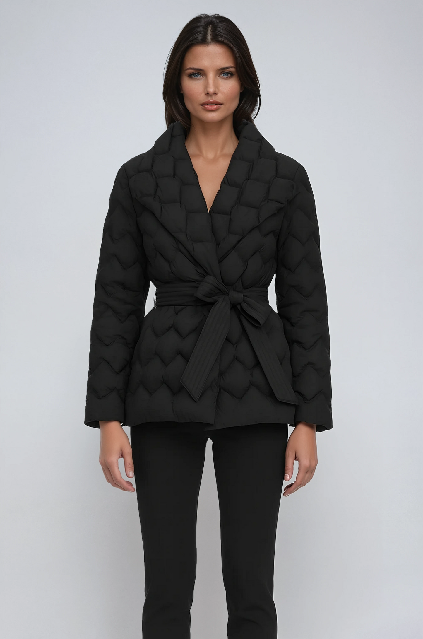 ISABELIA – Abrigo de invierno acolchado para mujer con cinturón ajustable