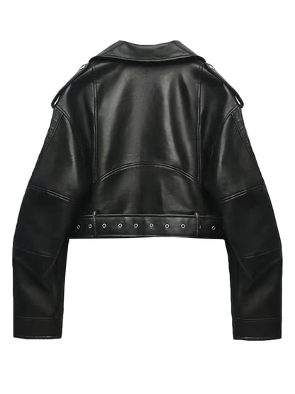 Chaqueta clásica de mujer en piel sintética con diseño elegante – CLAUDIA
