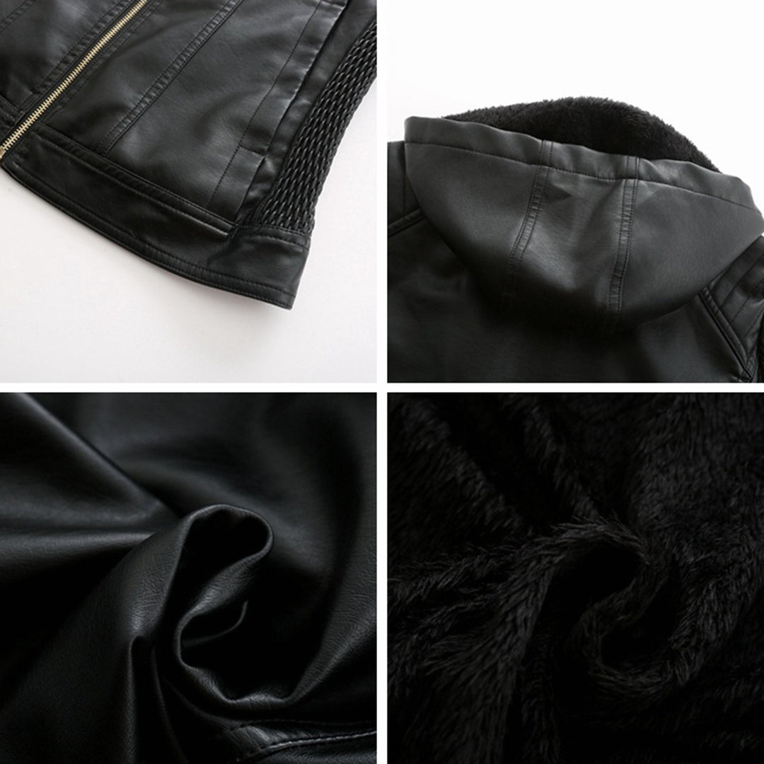 MAJA - Chaqueta de cuero con opciones ajustables para mujer