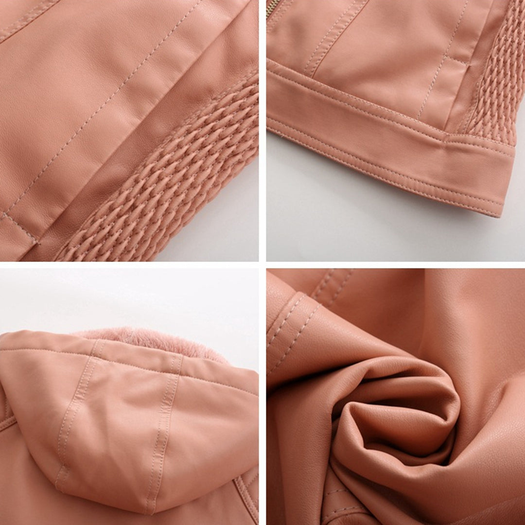 MAJA - Chaqueta de cuero con opciones ajustables para mujer