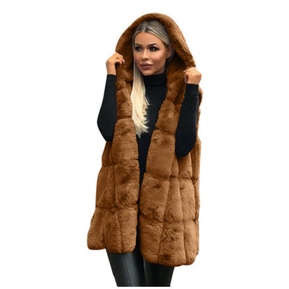 CANDACE – Cárdigan chic largo con capucha y cómodo para mujer