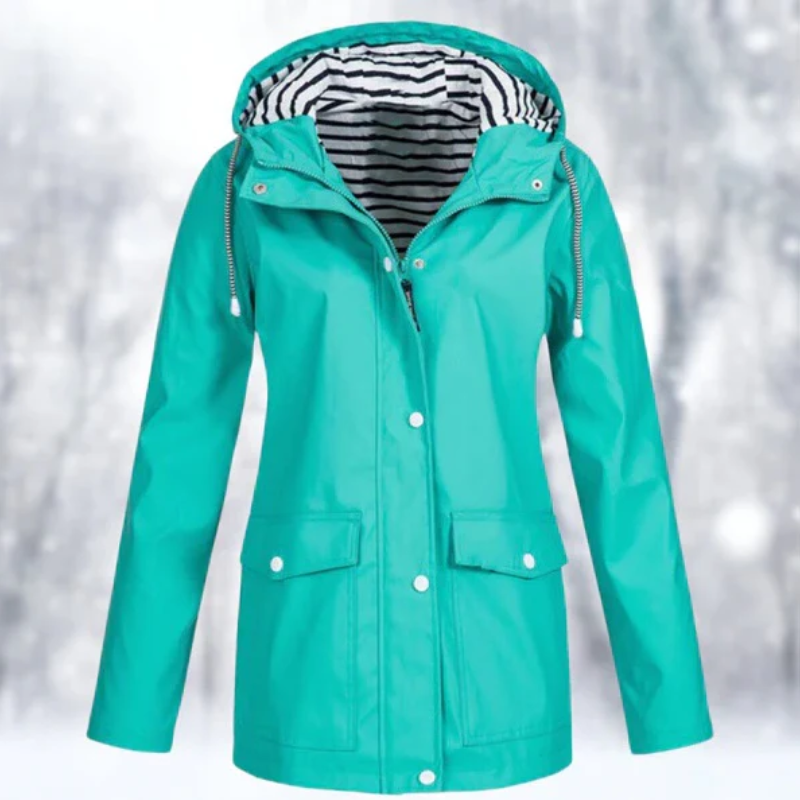 Chaqueta impermeable de mujer con diseño clásico – ELISA