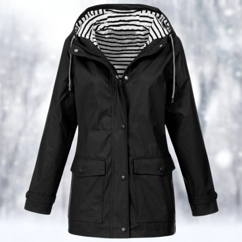 Chaqueta impermeable de mujer con diseño clásico – ELISA