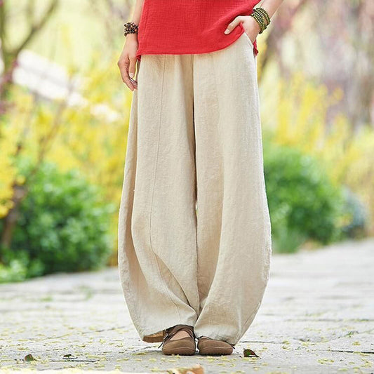 Pantalón de algodón cómodo y ligero para mujer – EMILIA