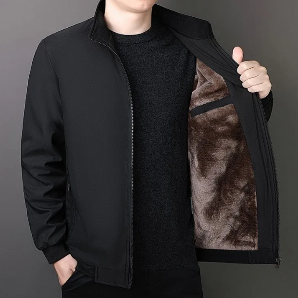 HUGO - Chaqueta para hombre con cremallera y forro polar