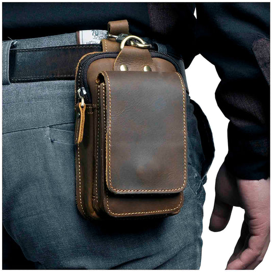 Riñonera de cuero para hombre – VALTERIO