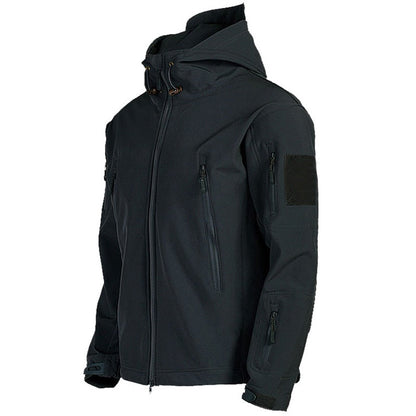 Chaqueta impermeable de hombre con capucha y tejido flexible – VALTHER