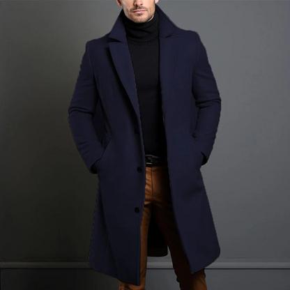 Abrigo largo de invierno para hombre con cierre de botones – VALDEN