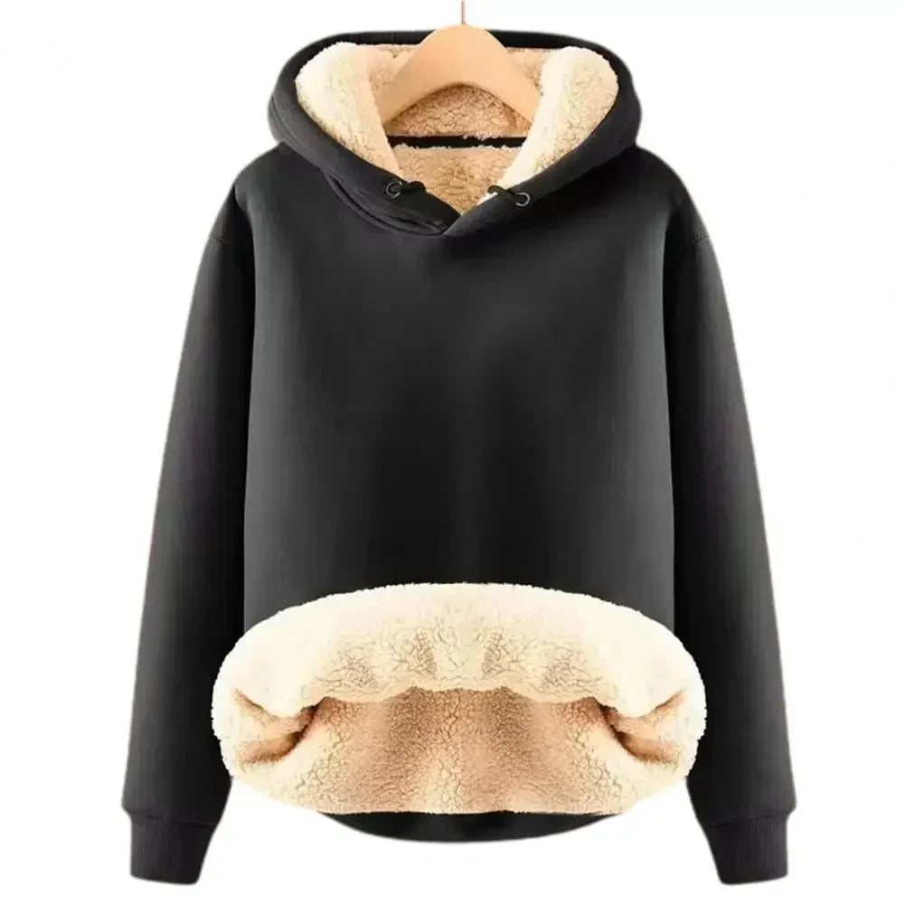 Sudadera con capucha y forro interior cálido – NERVAL