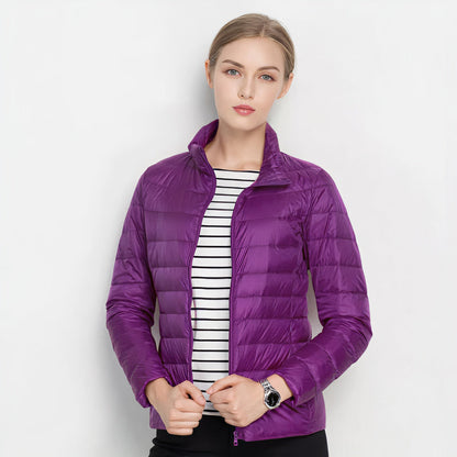 ILSE - Chaqueta ligera de plumón estilo Urban Chic para mujeres