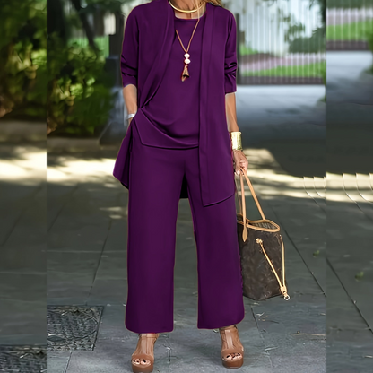 Conjunto elegante de tres piezas para mujer – VIANELLA