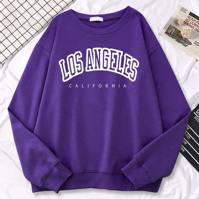 Sudadera oversize de mujer en forro polar con cuello redondo – JENNIFER