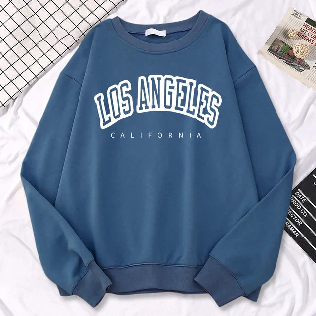 Sudadera oversize de mujer en forro polar con cuello redondo – JENNIFER