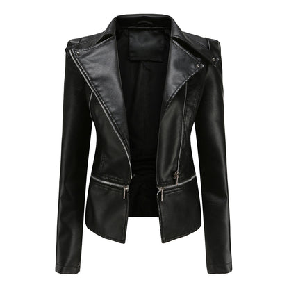 Cazadora biker entallada de mujer con estilo moderno – JESSICA
