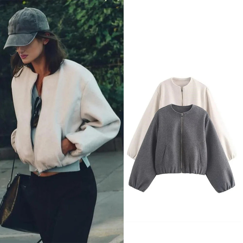 Chaqueta elegante y cómoda de entretiempo para mujer – KAROLIN