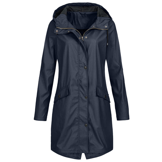 Chaqueta impermeable y cortavientos de mujer con capucha ajustable – KATHARINA