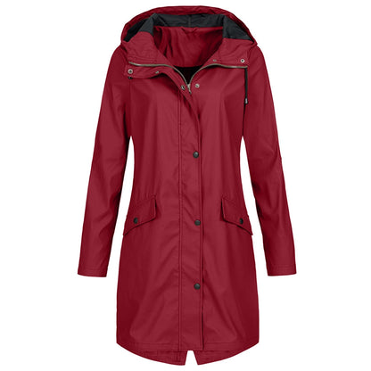 Chaqueta impermeable y cortavientos de mujer con capucha ajustable – KATHARINA