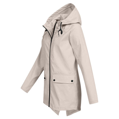 Chaqueta impermeable de mujer con capucha y tejido transpirable – KRISTIN