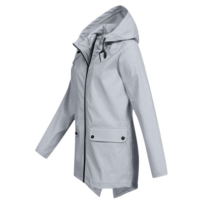 Chaqueta impermeable de mujer con capucha y tejido transpirable – KRISTIN