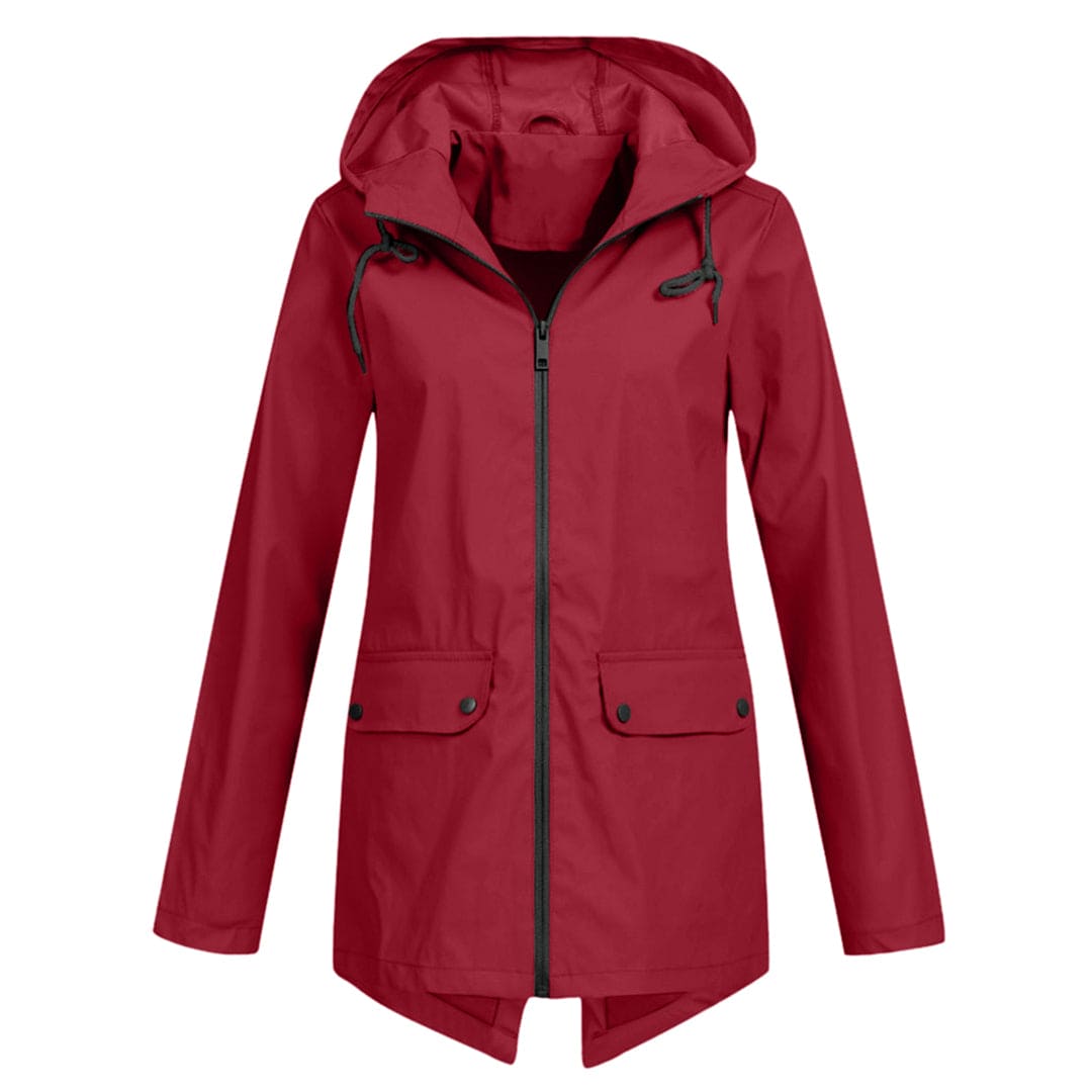 Chaqueta impermeable de mujer con capucha y tejido transpirable – KRISTIN
