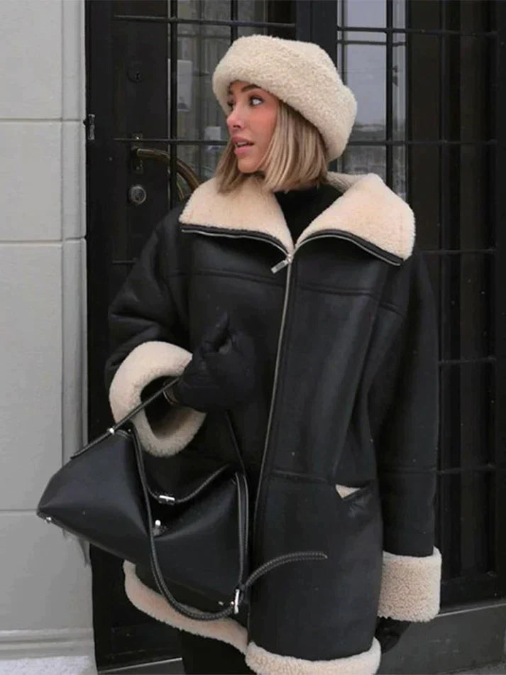 Chaqueta polar elegante de invierno para mujer – LAURA