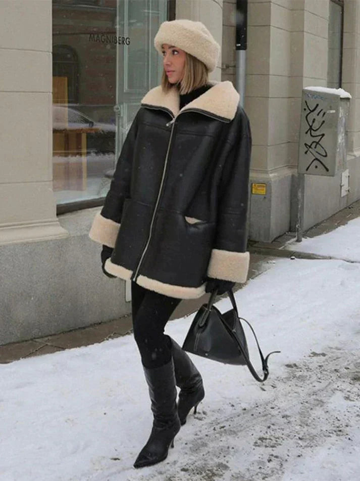 Chaqueta polar elegante de invierno para mujer – LAURA