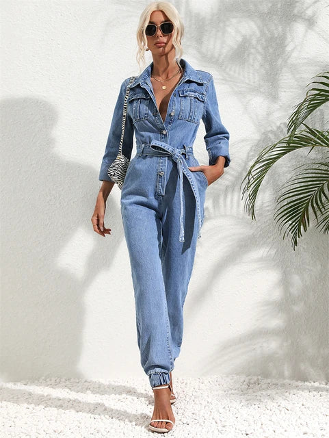Mono vaquero casual para mujer con corte cómodo – LENA