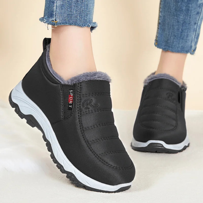 Botas de invierno estilo slip-on para mujer con forro cálido – LENA