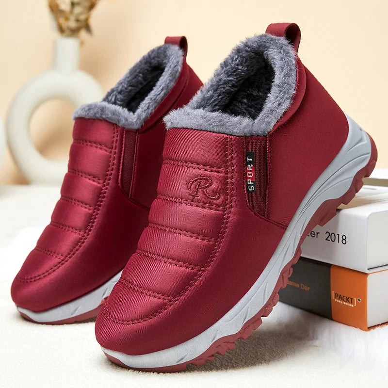 Botas de invierno estilo slip-on para mujer con forro cálido – LENA