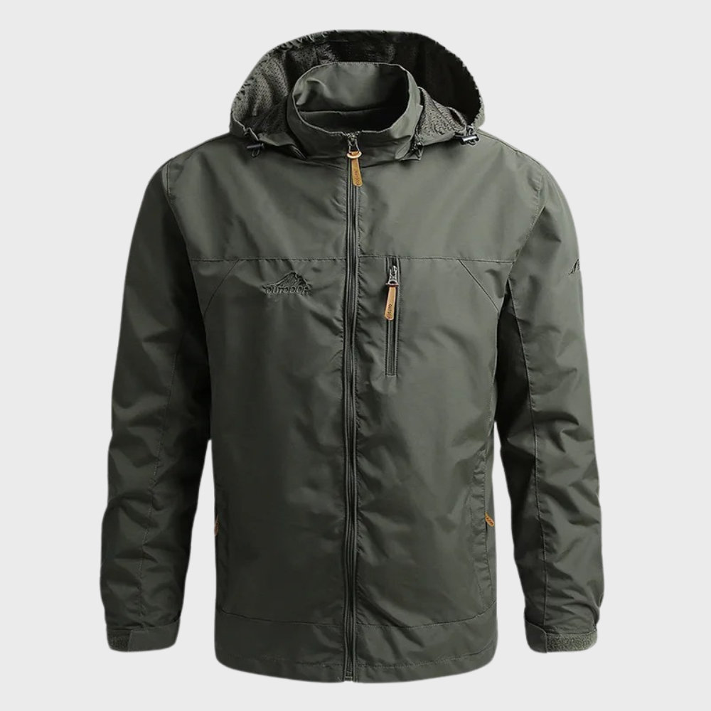 Chaqueta impermeable de hombre con cuello alto – LUCA