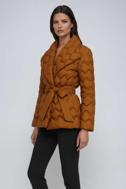 ISABELIA – Abrigo de invierno acolchado para mujer con cinturón ajustable
