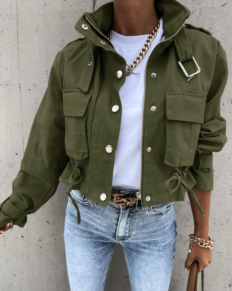 Chaqueta ligera de entretiempo con diseño moderno para mujer – MANDY