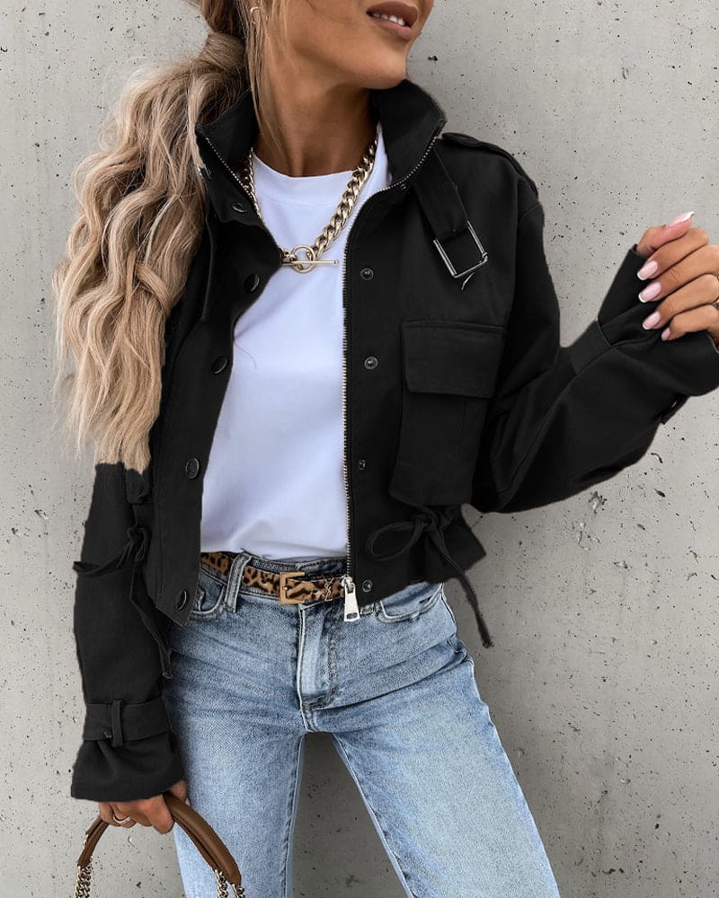 Chaqueta ligera de entretiempo con diseño moderno para mujer – MANDY