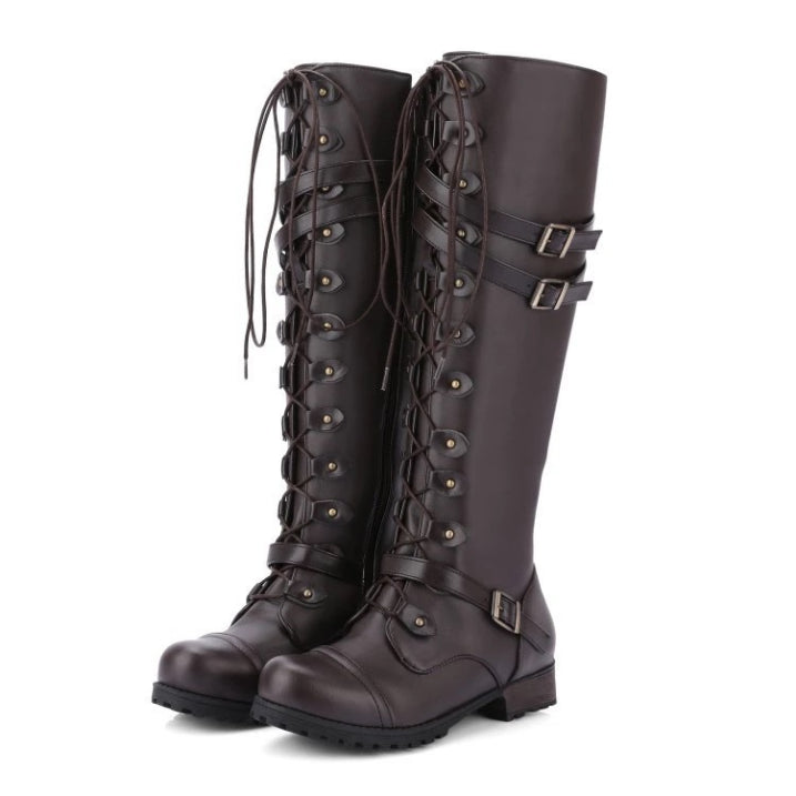 Botas con cordones elegantes para mujer con diseño robusto – MANUELA