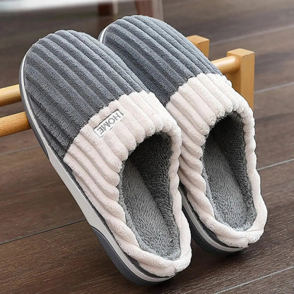 Zapatillas de casa a rayas para hombre, cálidas y cómodas – MARCEL