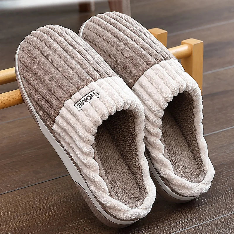 Zapatillas de casa a rayas para hombre, cálidas y cómodas – MARCEL