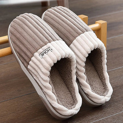 Zapatillas de casa a rayas para hombre, cálidas y cómodas – MARCEL